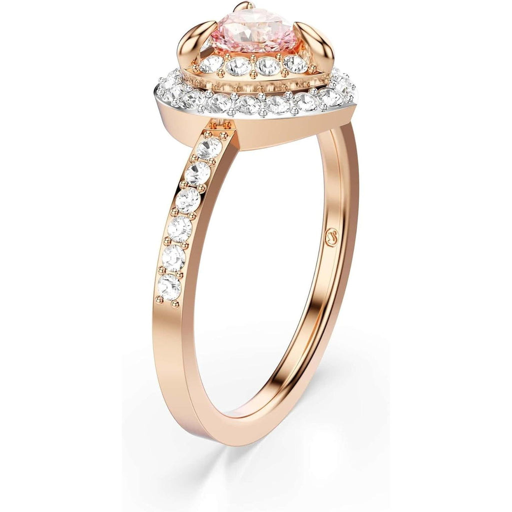 Swarovski One Motif Ring, Heart Cut, Pavé, Heart, Pink, Mixed Metal Finish - My Store