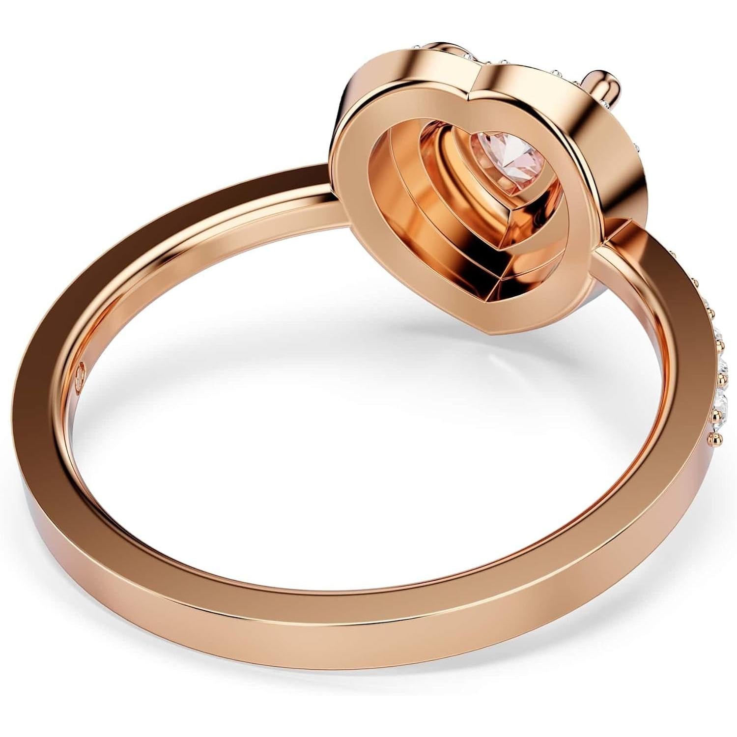 Swarovski One Motif Ring, Heart Cut, Pavé, Heart, Pink, Mixed Metal Finish - My Store