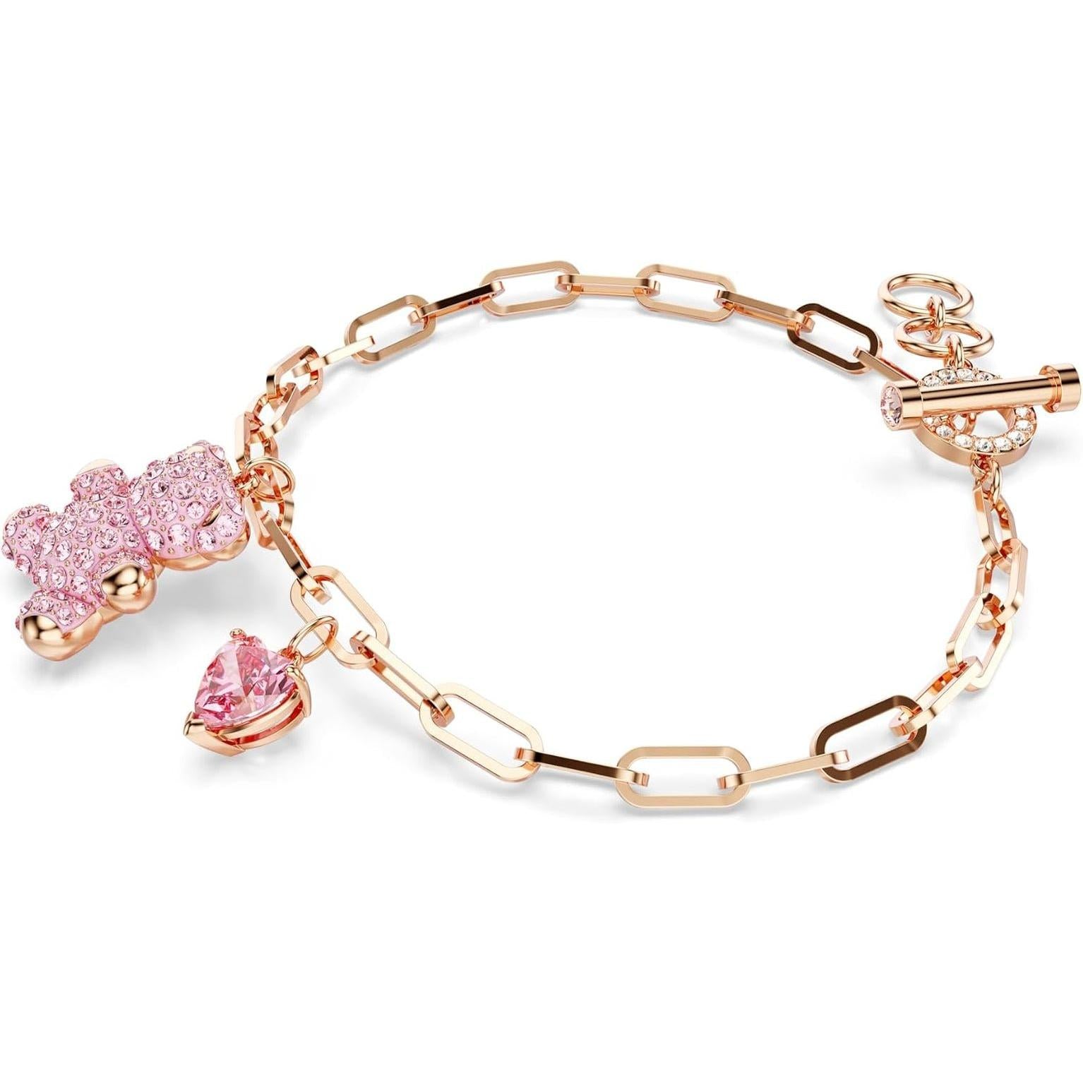 Swarovski Teddy Bracelet Bear, Pink, Rose Gold-Tone Finish - My Store