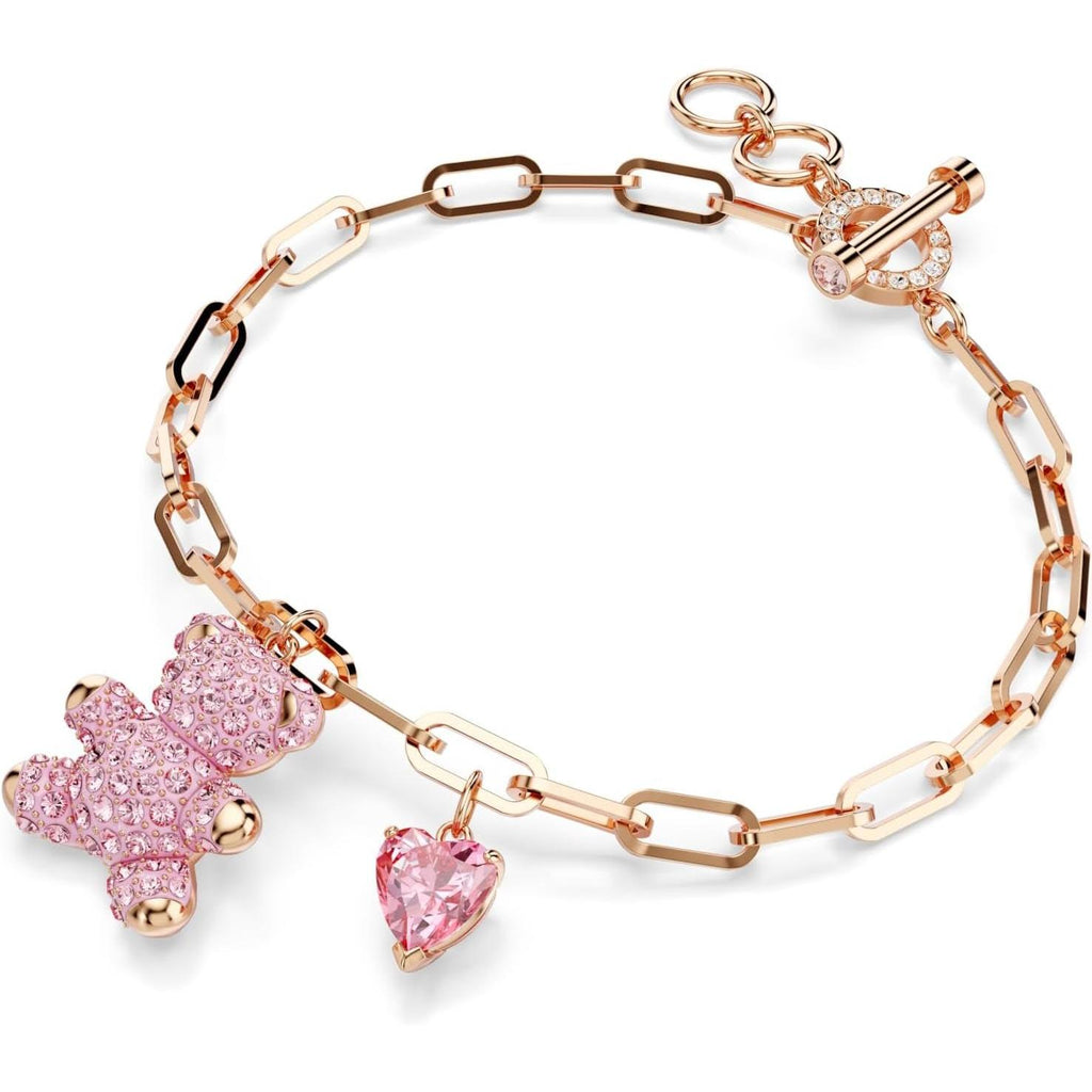 Swarovski Teddy Bracelet Bear, Pink, Rose Gold-Tone Finish - My Store
