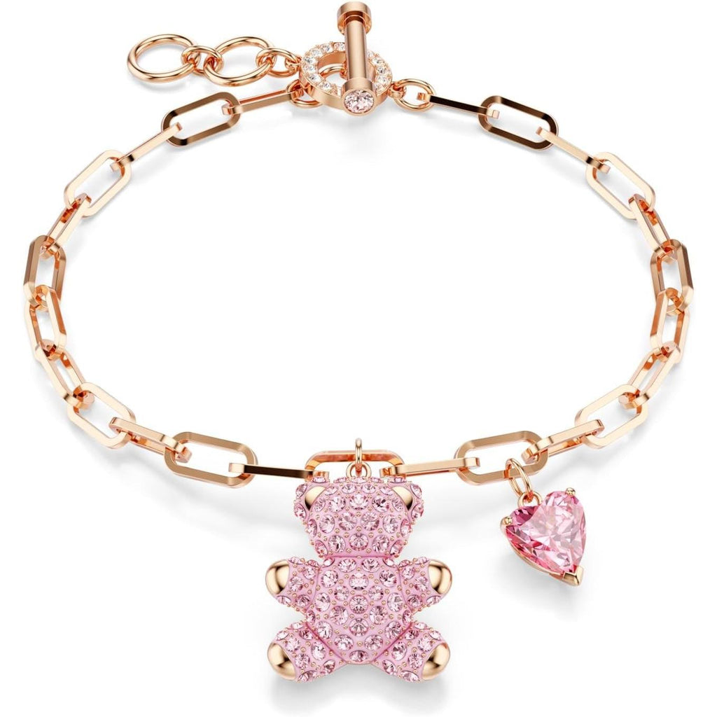 Swarovski Teddy Bracelet Bear, Pink, Rose Gold-Tone Finish - My Store