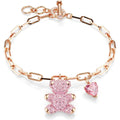 Swarovski Teddy Bracelet Bear, Pink, Rose Gold-Tone Finish - My Store