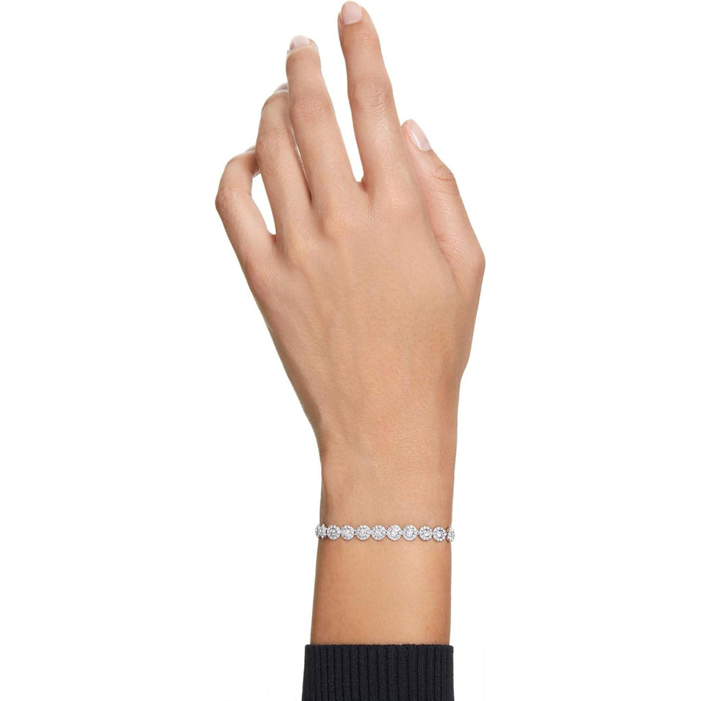 Swarovski Una Angelic Bracelet with White Crystals on a Rhodium Plated Setting - My Store