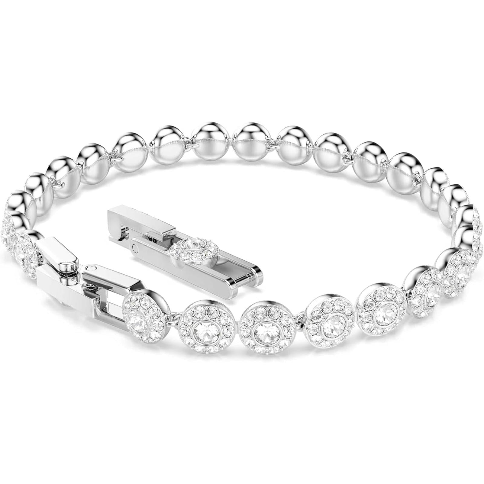 Swarovski Una Angelic Bracelet with White Crystals on a Rhodium Plated Setting - My Store