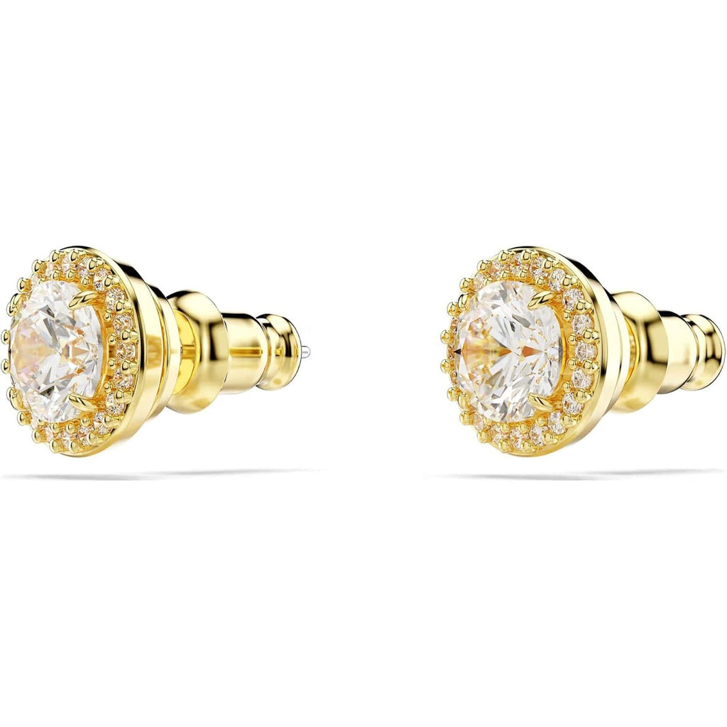 Swarovski Una Stud Earrings, round Cut, Gold Tone, Gold-Tone Finished - My Store