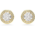 Swarovski Una Stud Earrings, round Cut, Gold Tone, Gold-Tone Finished - My Store