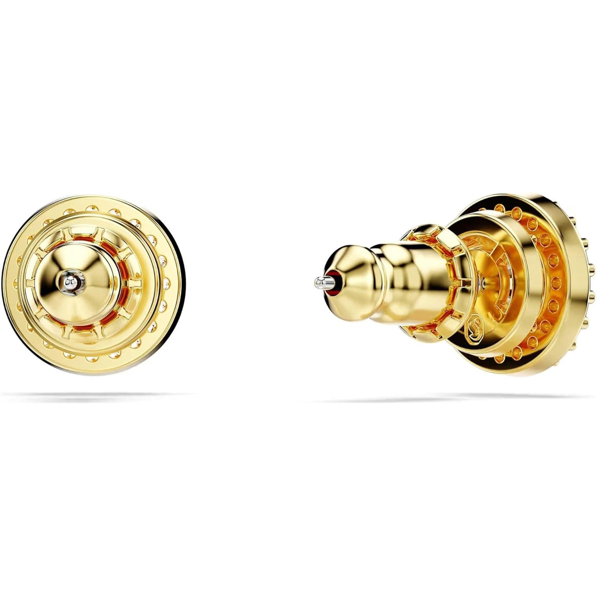 Swarovski Una Stud Earrings, round Cut, Gold Tone, Gold-Tone Finished - My Store