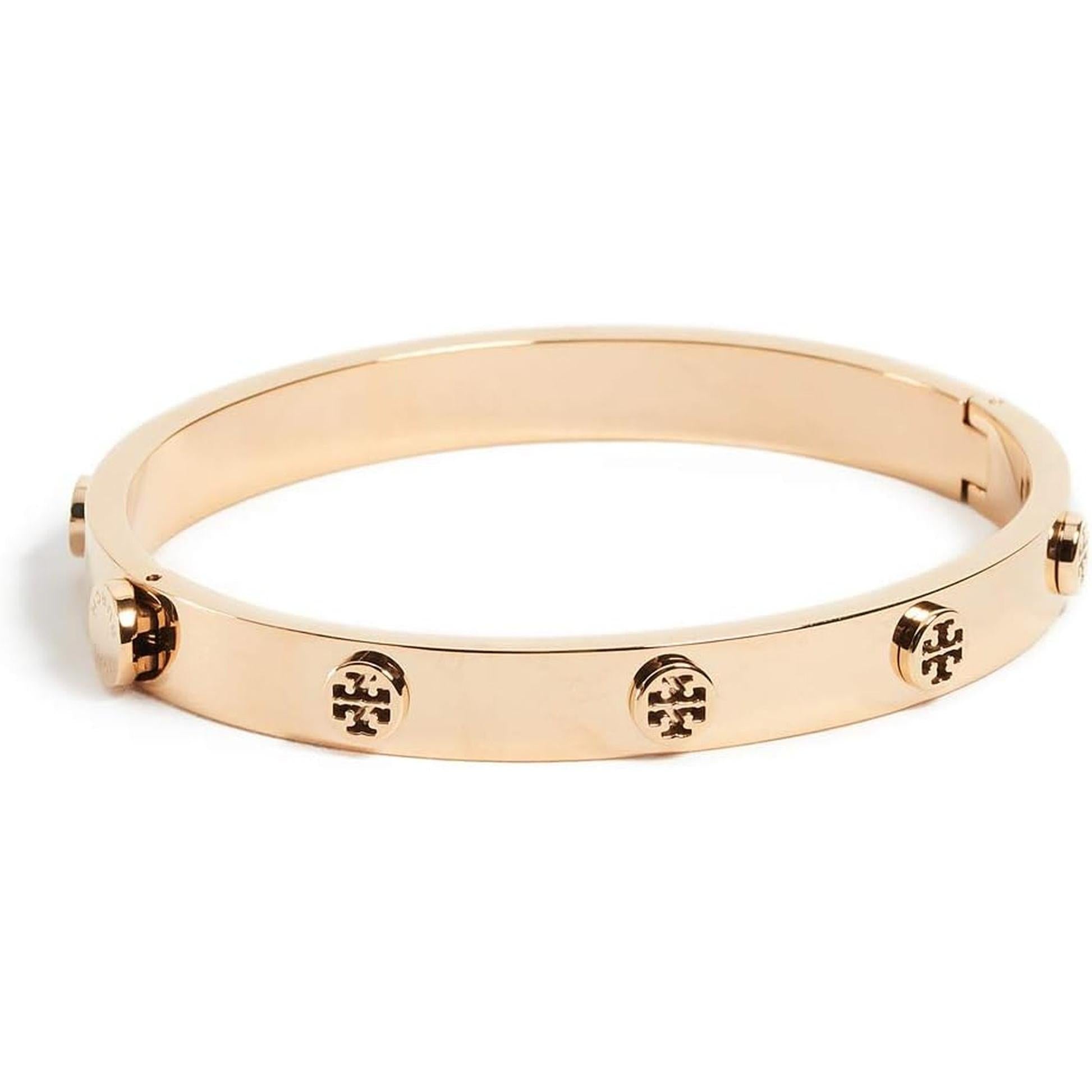 Tory Burch Women'S Icon Hinge Bracelet, Tory Gold, Medium - My Store