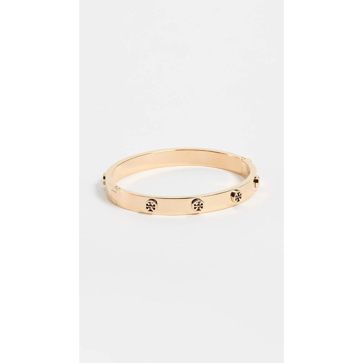 Tory Burch Women'S Icon Hinge Bracelet, Tory Gold, Medium - My Store