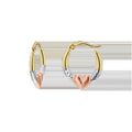 Tri-Color Puff Heart Hoop Earrings - My Store