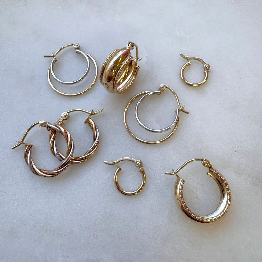 Tri-Color Twist Hoops - My Store