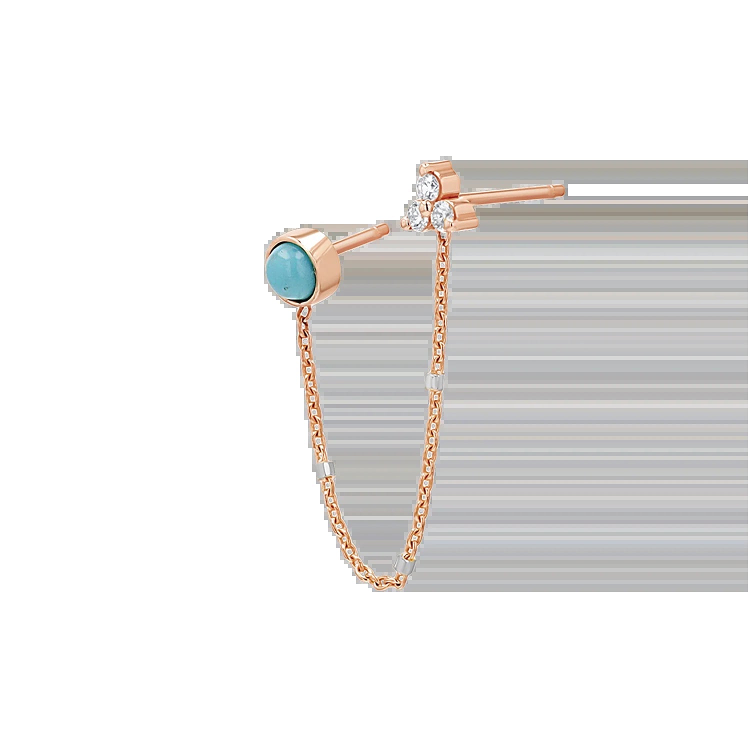 Turquoise & Diamond Duo Drop Earring - My Store
