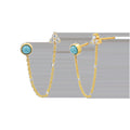 Turquoise & Diamond Duo Drop Earring - My Store