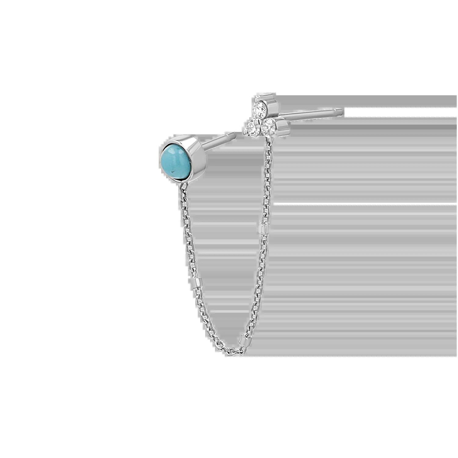 Turquoise & Diamond Duo Drop Earring - My Store
