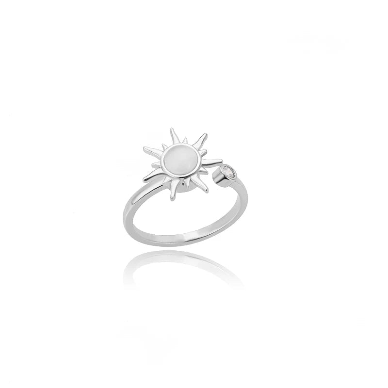 Vintage Ginkgo Leaf Rings for Women Stainless Steel Adjustable Open Finger Ring Wedding Aesthetic Party Jewerly Anillos Mujer - My Store